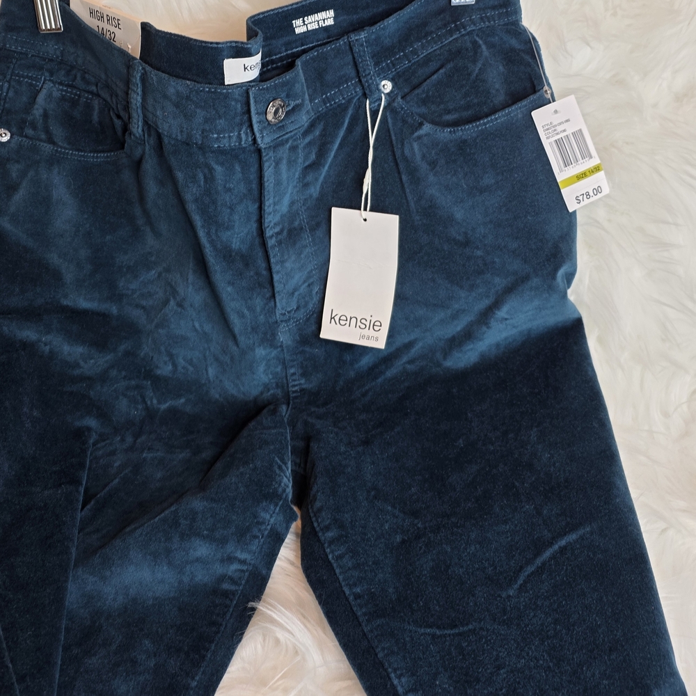 Kensie Jeans The Savannah High Rise Flare Soft Jens Size 14 NWT Retail $78 - Picture 2 of 8